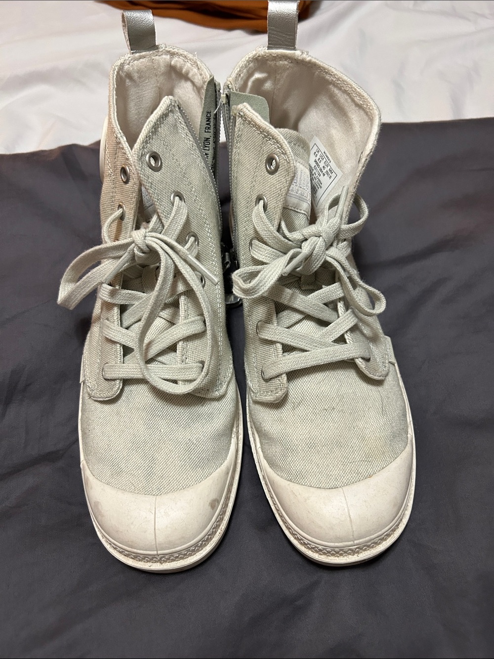 Palladium Pale Sage Canvas High-Top Boots